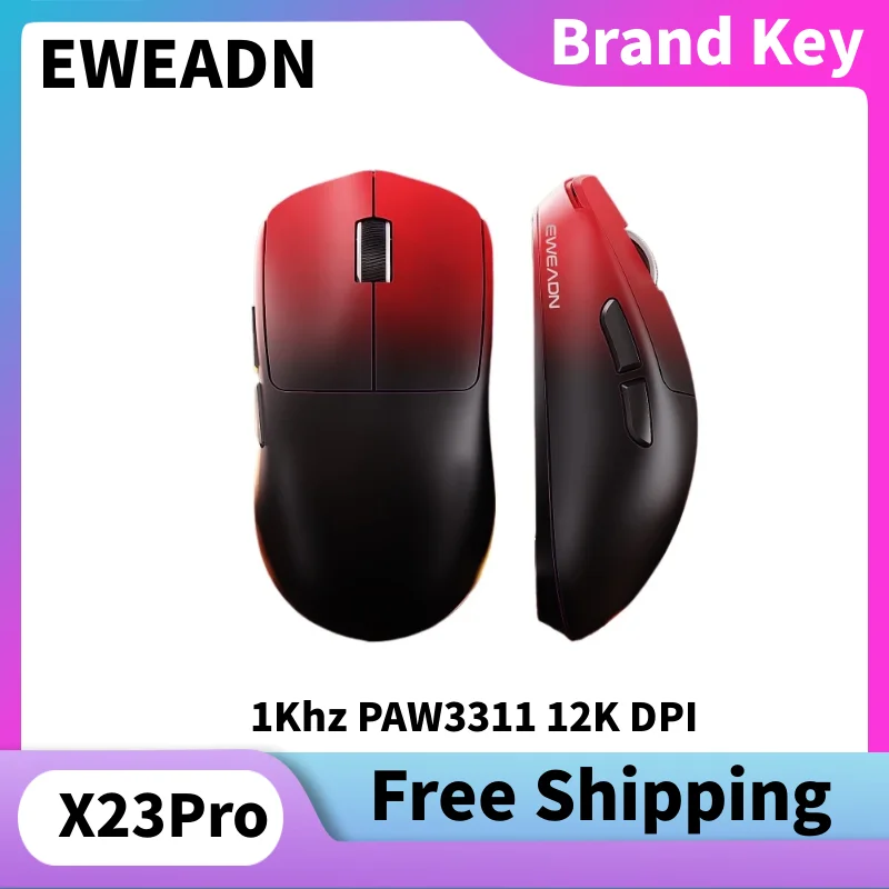 

EWEADN X23pro 2.4G Wireless Lightweight Office Mouse PAW3311 Sensor 12000 DPI Macro-defined 1000hz Wired Gaming Mouse Boy Gift