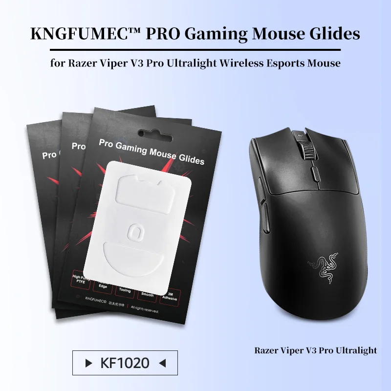 

Мышь для коньков KNGFUMEC 2 комплекта, игровая мышь для Razer Viper V3 Hyperspeed, беспроводная мышь для киберспорта