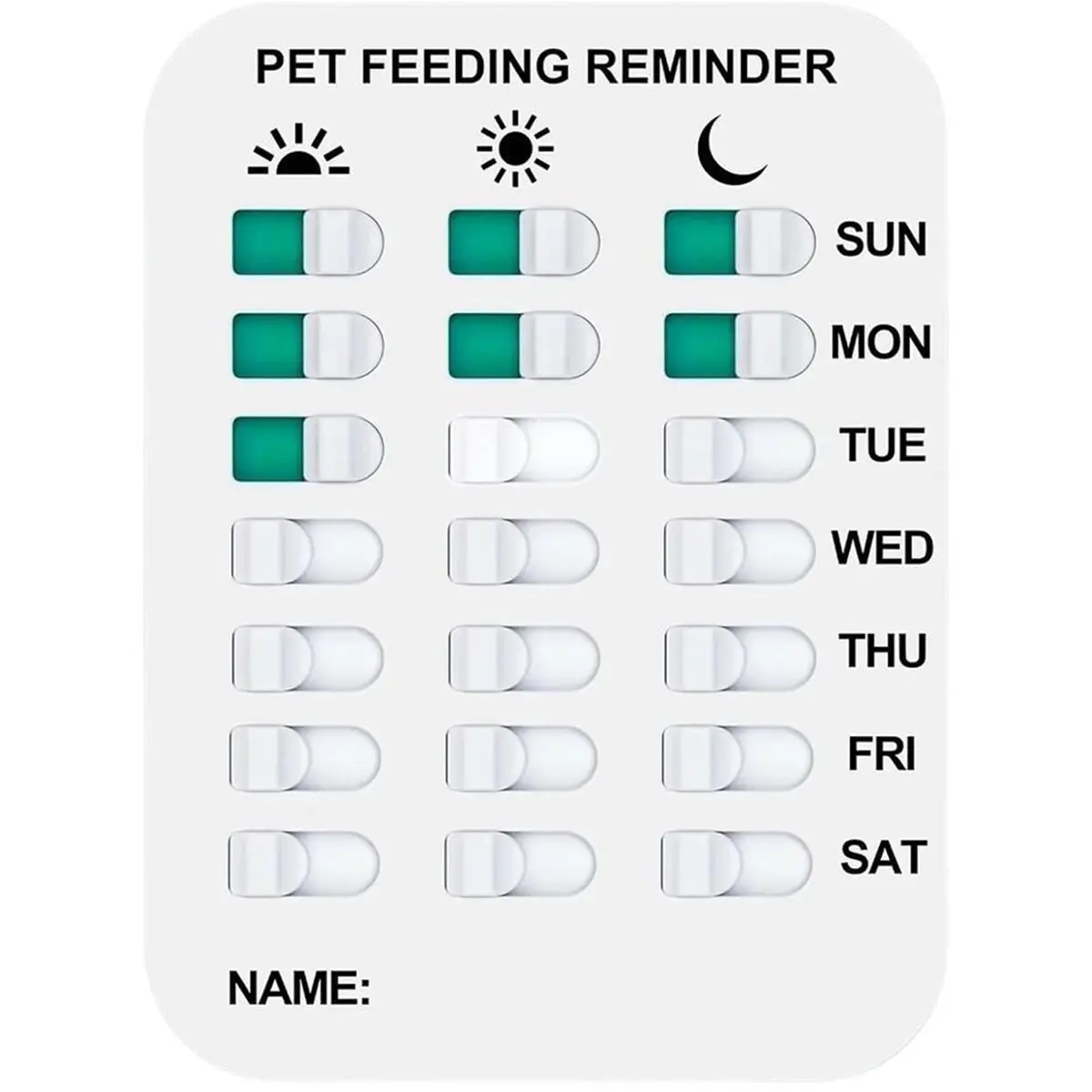 2026 Trend Dog Feeding Reminder Am Pm Prevent Overfeeding Slider Sign Schedule Chart Feeding Reminder for Breakfast Dinner