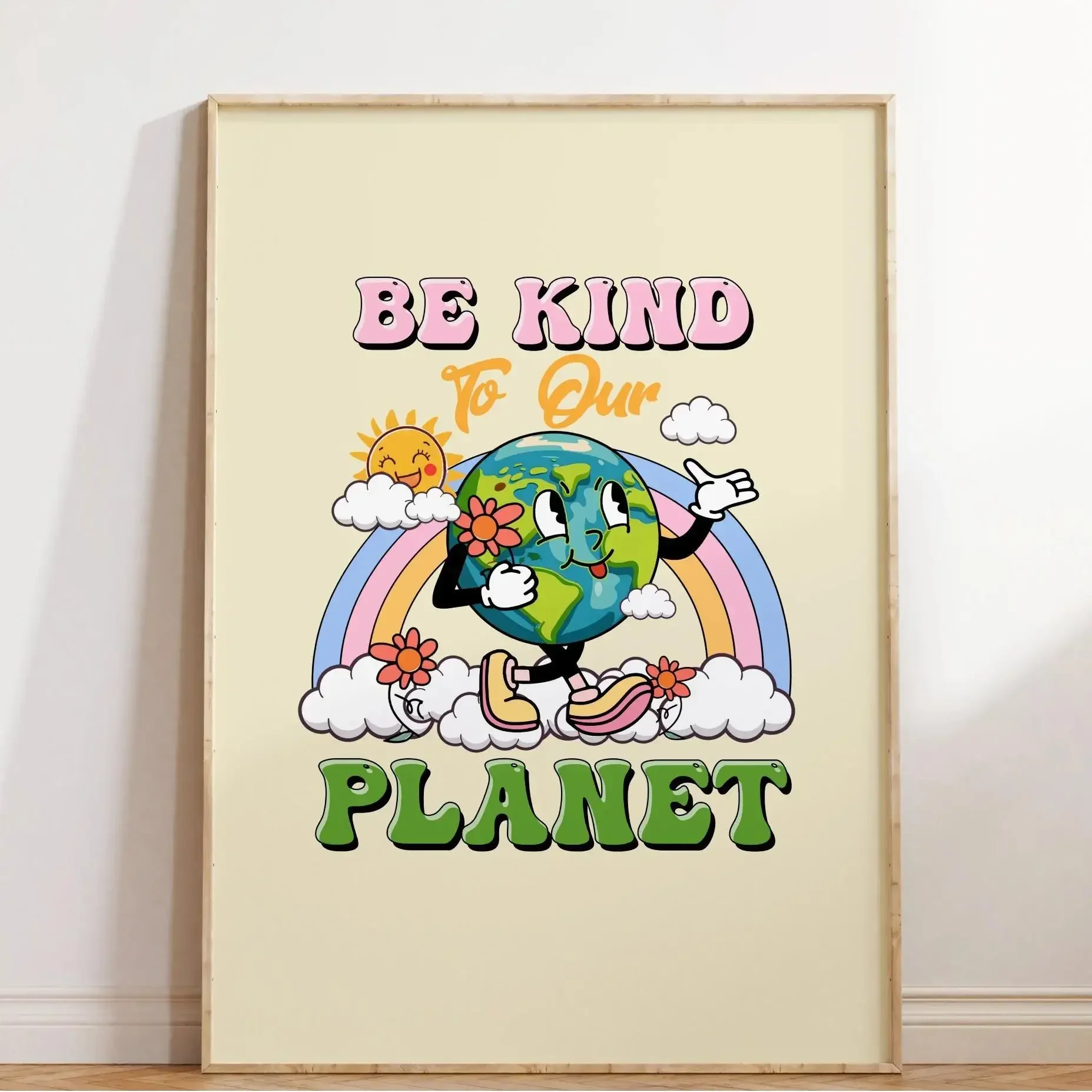 1pc Retro Solar System Planet Space Astronaut Canvas Wall Print Astronomy Poster Moon Wall Decor Printable Art view 4