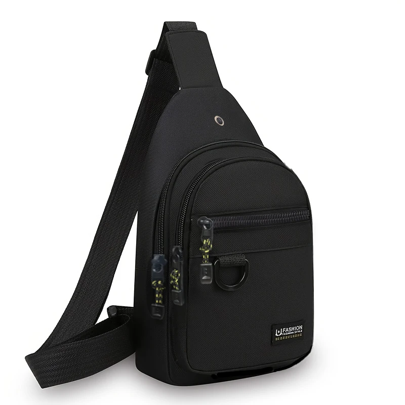 Herren Brusttasche Wasserdichte Oxford Umhängetasche Lässiger Reise-Schulterrucksack Outdoor-Sport-Tagesrucksack – Detail 2