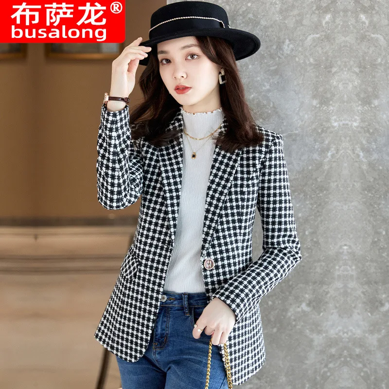 

Осень-зима, горячая распродажа, женский профессиональный блейзер с длинными рукавами, официальная куртка для интервью, рабочая одежда2101