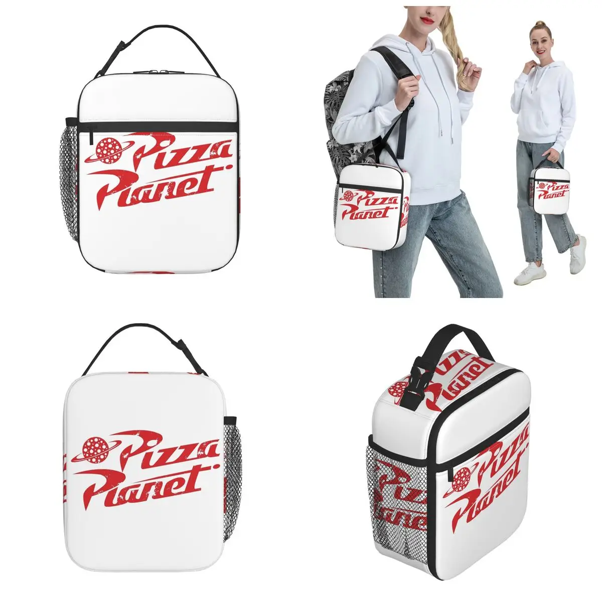 Pizza Planet Toy Story Cartoon Insulated Lunch Bags Cooler Lunch Container Pixar Tote Lunch Box a tenuta stagna per uomo Office Travel