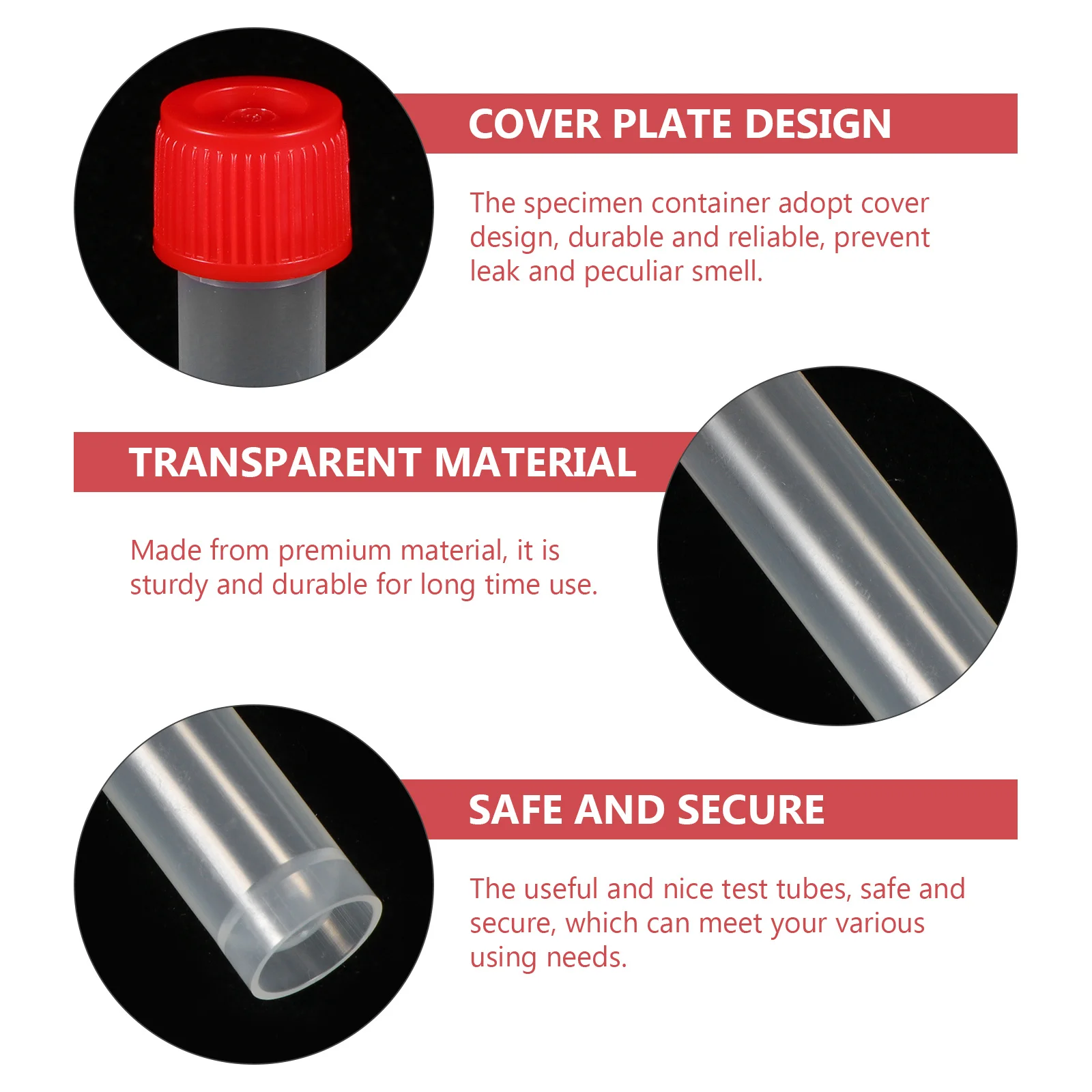 

10pcs Sampling Tube Sample Container For Nasal Swabs Storage Plastic Specimen Tube Hospital Testing Tool Disposable