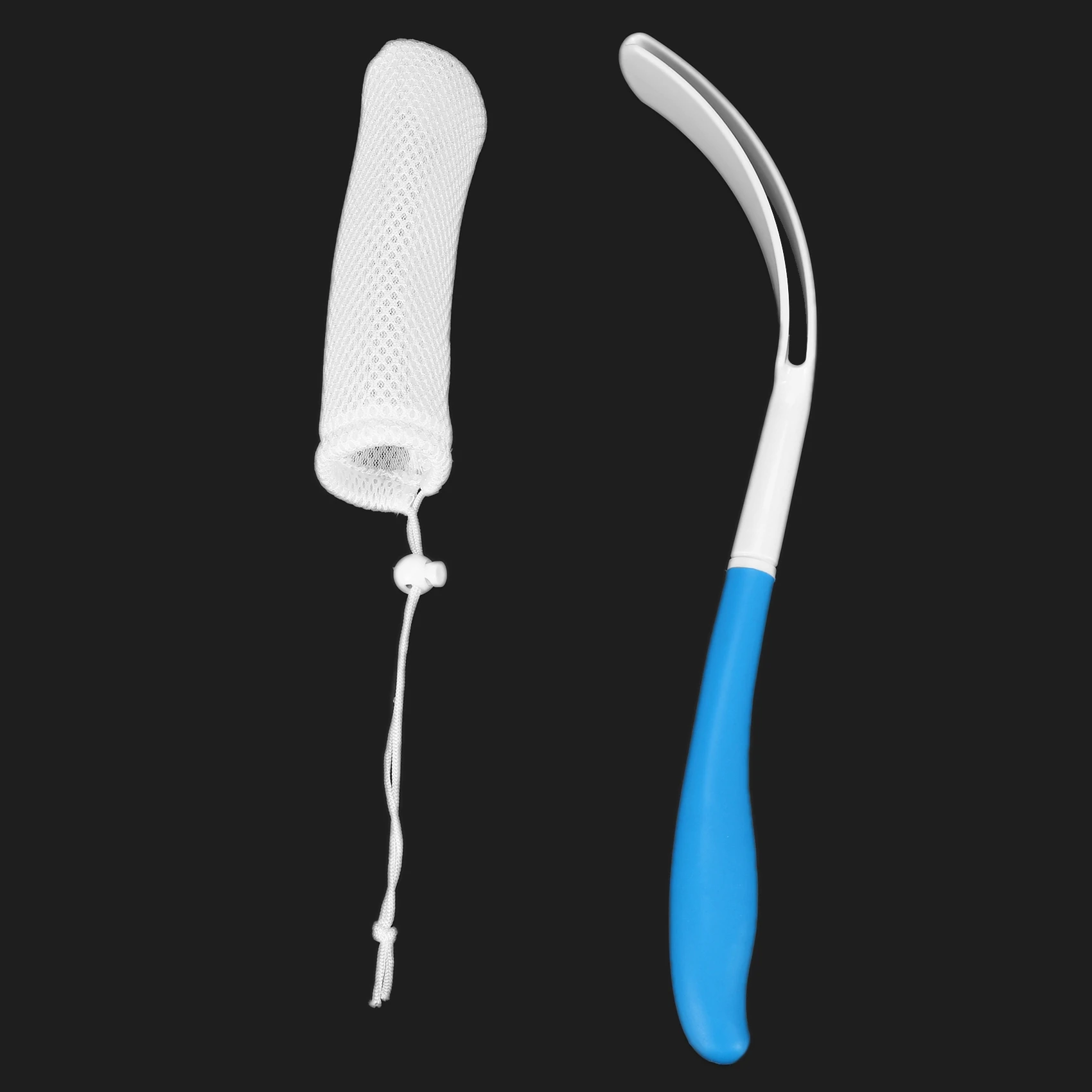 ABBN-2X Back Shower Brush Easy-To-Reach Body Brush With Non-Slip Handle Long Curved Shower Brush Suitable For Elderly Shower