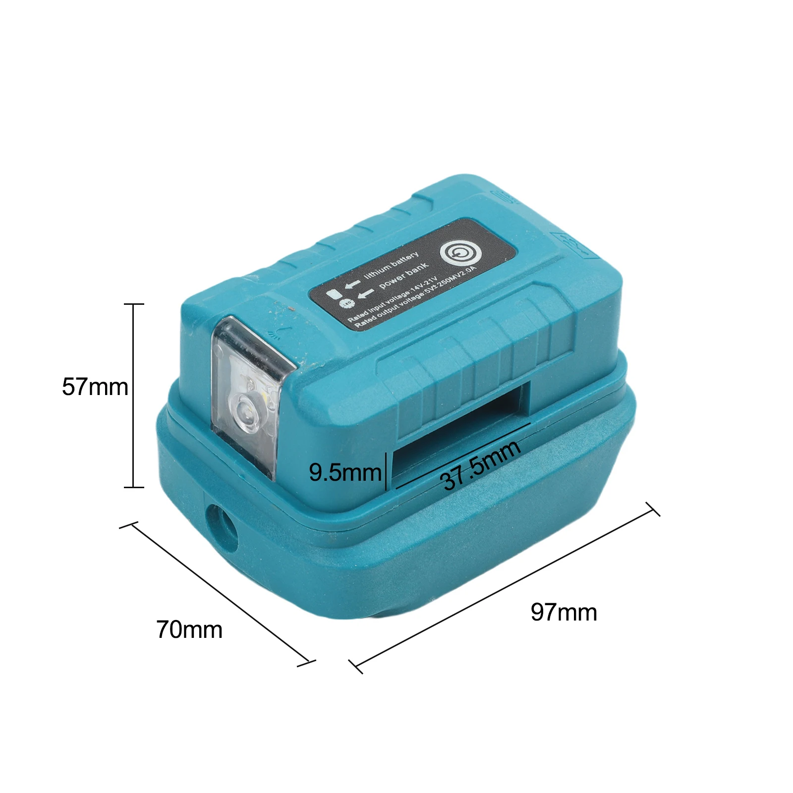 For Camping 170g 18V Battery Adapter Dual Usb Charging Adapter Compact Lightweight Powers Fans And Smartphones