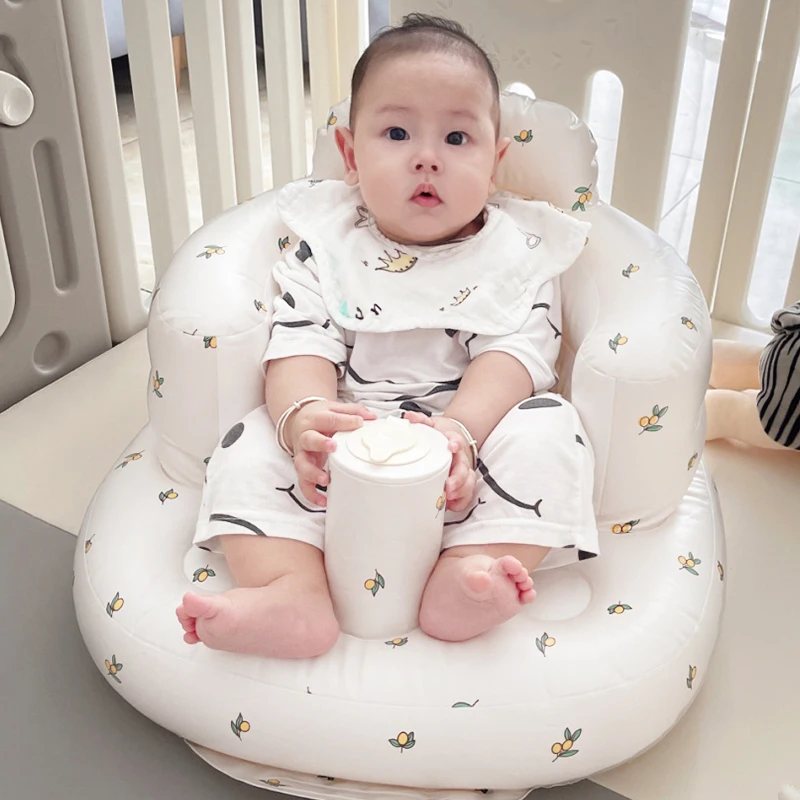 Baby Inflatable Sofa Learn to Sit on a Chair Baby Sitting and Standing Artifact, Train Children to Learn to Make a Seat