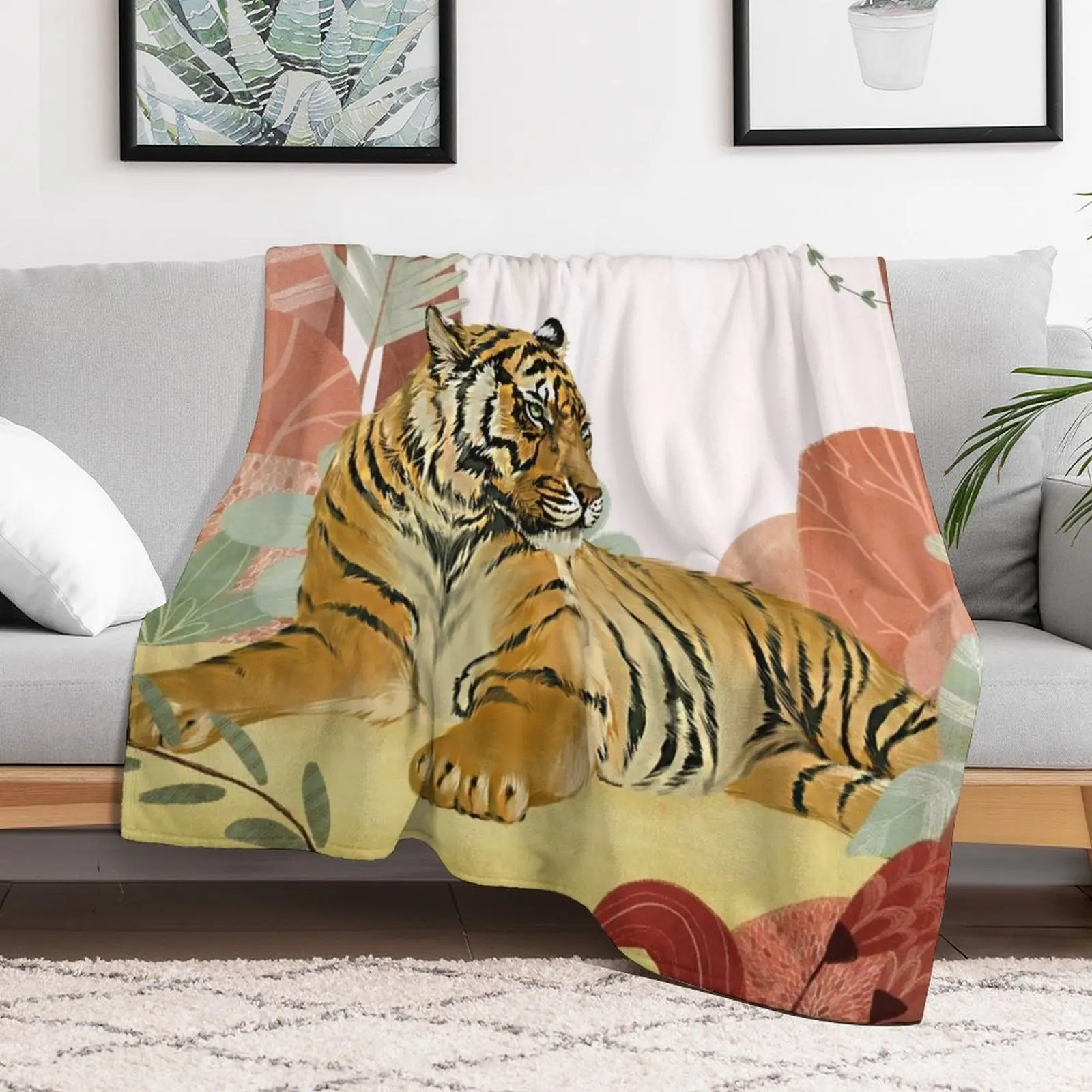 Calm Tiger - Bengal Throw Blanket christmas decoration valentine gift ideas Camping Blankets