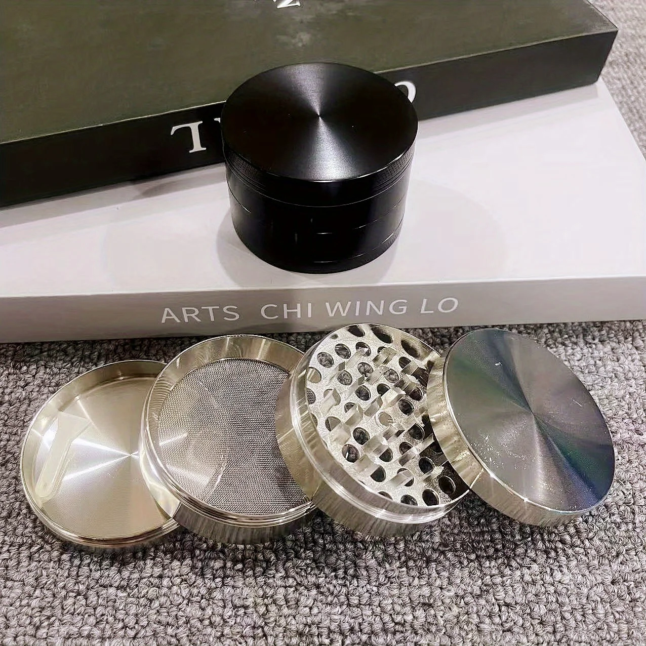 

2,5-дюймовая металлическая серебряная мельница для трав, ручная мельница, дробилка для специй, раствор, пестик, большая мельница для табака, инструмент для курения сигарет