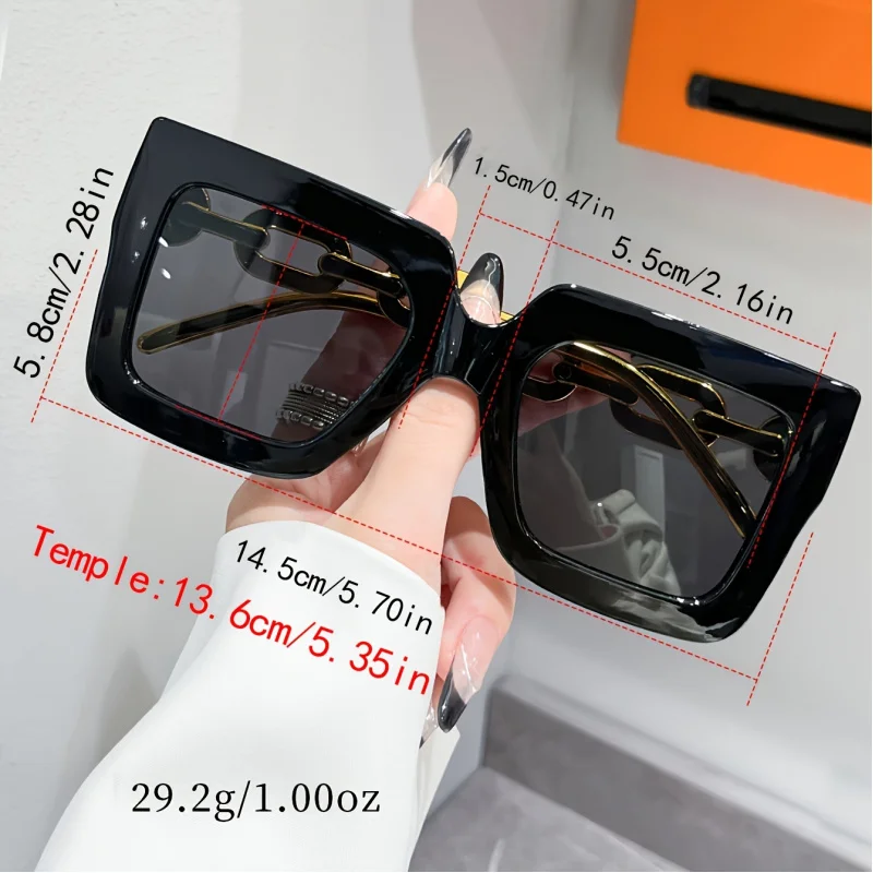 Luxury square fashion glasses for women casual candy color anti glare sun shades for beach party Travel