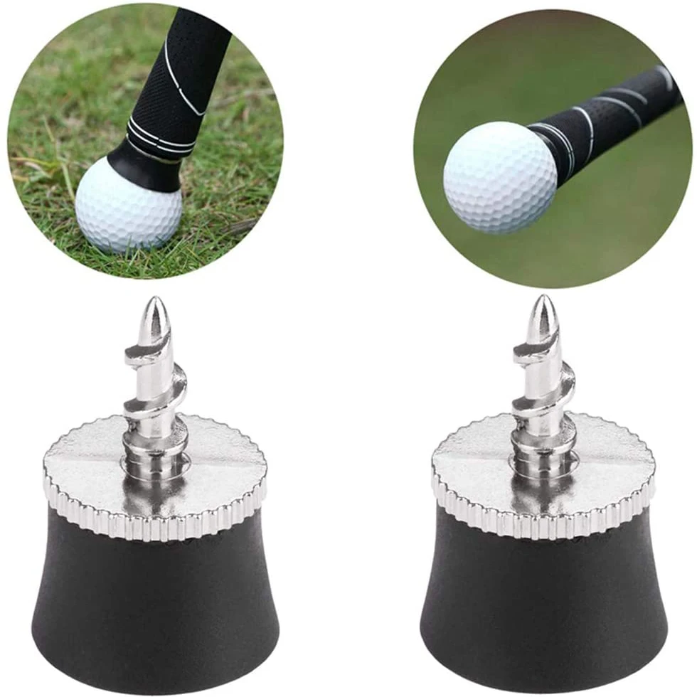 2 Pack Golf Ball Pick Up Putter Grip Suction Cup Rubber Pickup Training Aids Tool