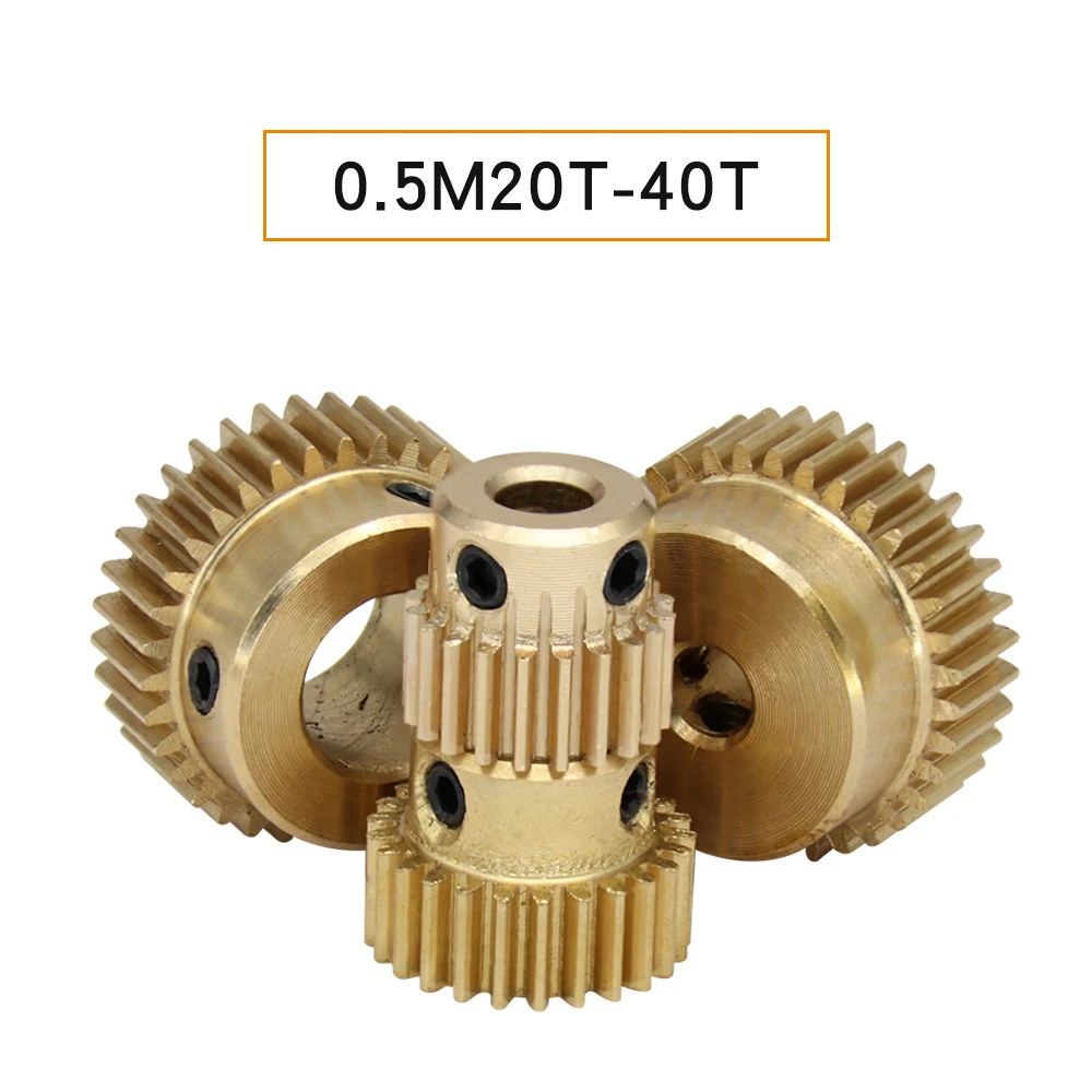 Brass  Spur Gear 0.5M 30T Bore 4/5/6/6.35/7/8 mm Copper Brass Mini Motor Gear Teeth Height 5 mm For Transmission Accessories