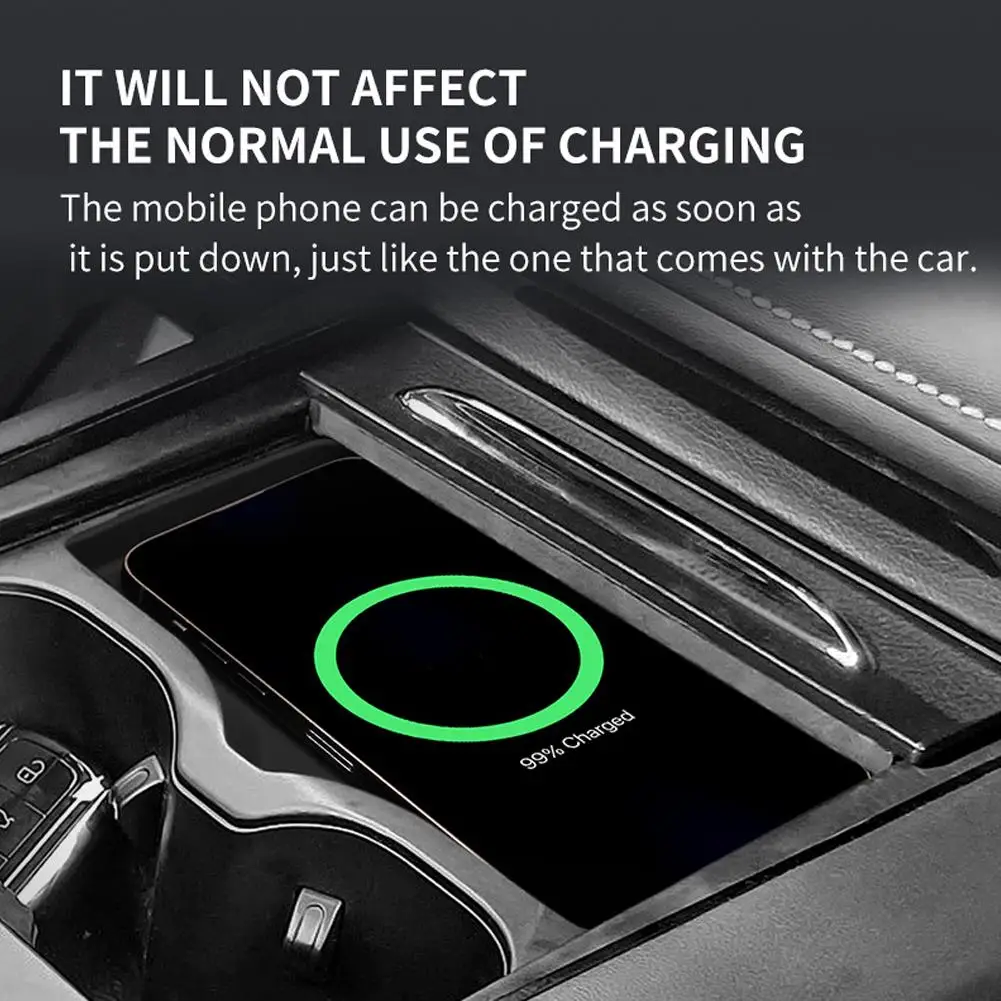 لوحة شحن لاسلكية لشيري اومودا C5 EV 2024-2025 اكسسوارات السيارات الداخلية السيارات الهاتف عدم الانزلاق شاحن حصيرة وسادة واقية #5