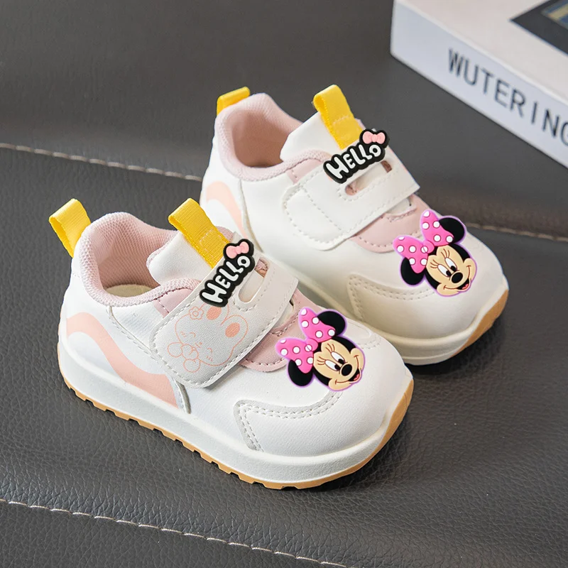 

Spring and Autumn Children's cute Sports Shoes Disney Girls Baby Soft Sole Toddler Shoes Mickey Mouse Fashion Boys Casual Shoes