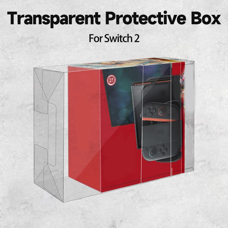 1PC Used For Nintendo Switch 2 Game Console Transparent Protective Box Ns Console Color Box Dustproof Storage Display Box