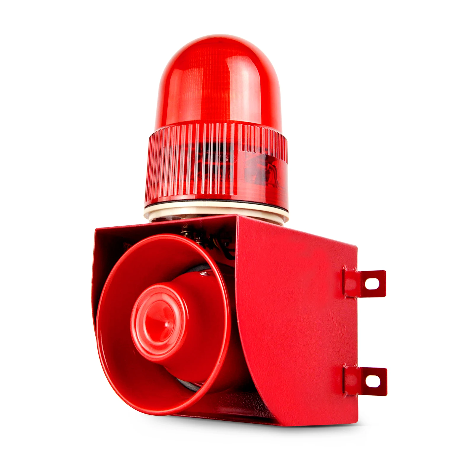 YASONG 25W 120dB Horn Switch Signal Triggered Alarm Siren with Strobe Light  for Security & PLC System Home Farm Applications