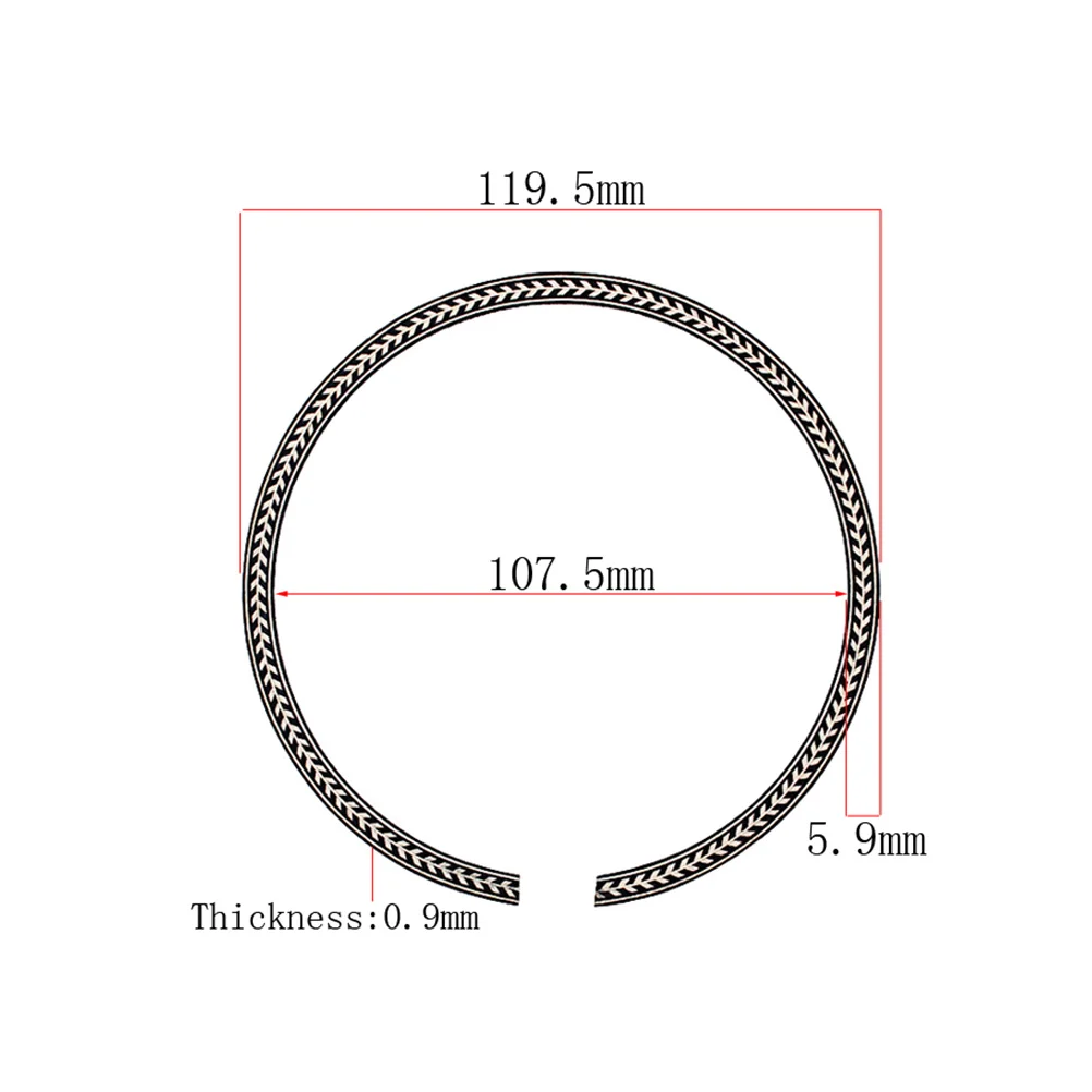 

Curved Strips Guitar Sound Hole Rosette 107.5mm Inlay Decals Easy Apply Remove No Damage Guitar Decals Sound Hole Decal