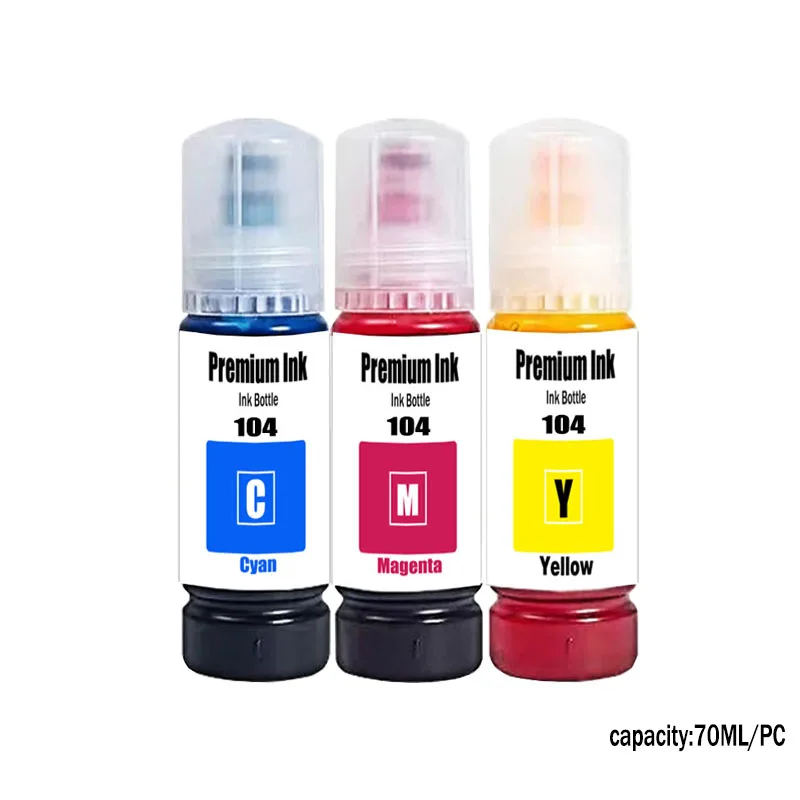 104 Premium Farbkompatible Nachfülltinte auf Wasserbasis für Epson ECOTANK ET-2821 ET-2825 ET-2826 ET-2830 Drucker – Detail 6