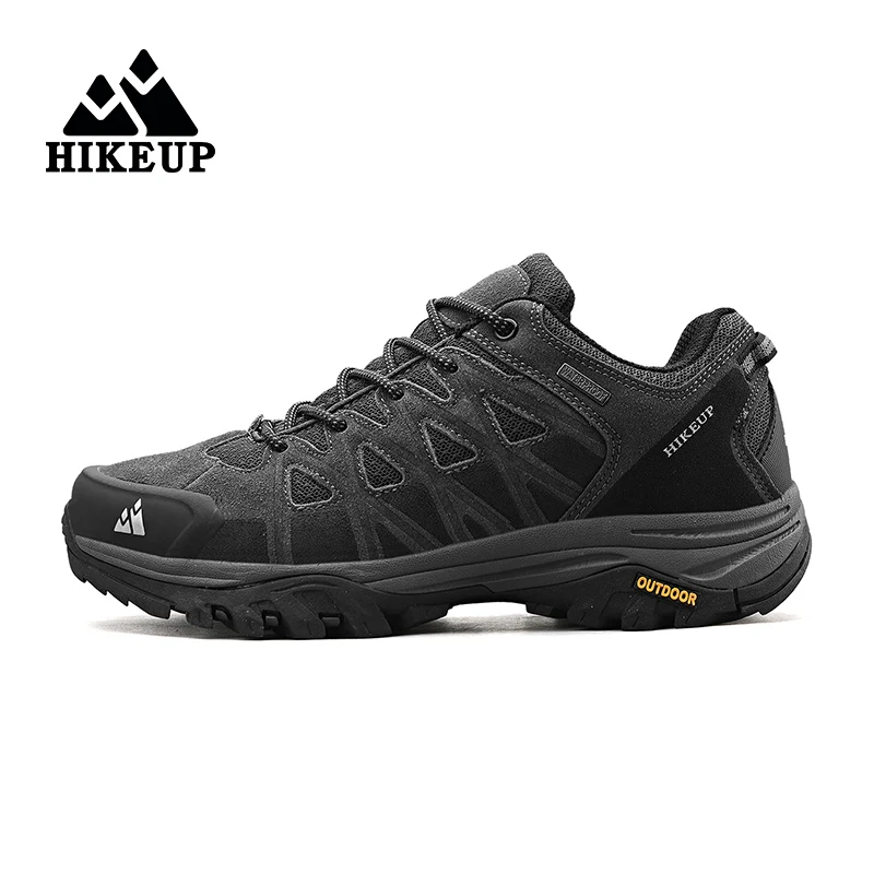 HIKEUP Hiking Shoes for Men Leather Trekking Shoes Technical Racing Sport Car Model Building Blocks City Mechanical Technical