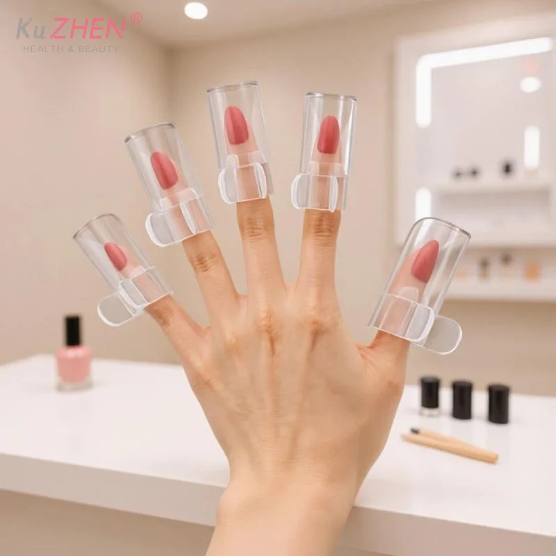 5PC Nail Protective Cover Reusable Detachable Nail Care Tools New Transparent Nail Protective Cover Anti-scratch Nail Supplies