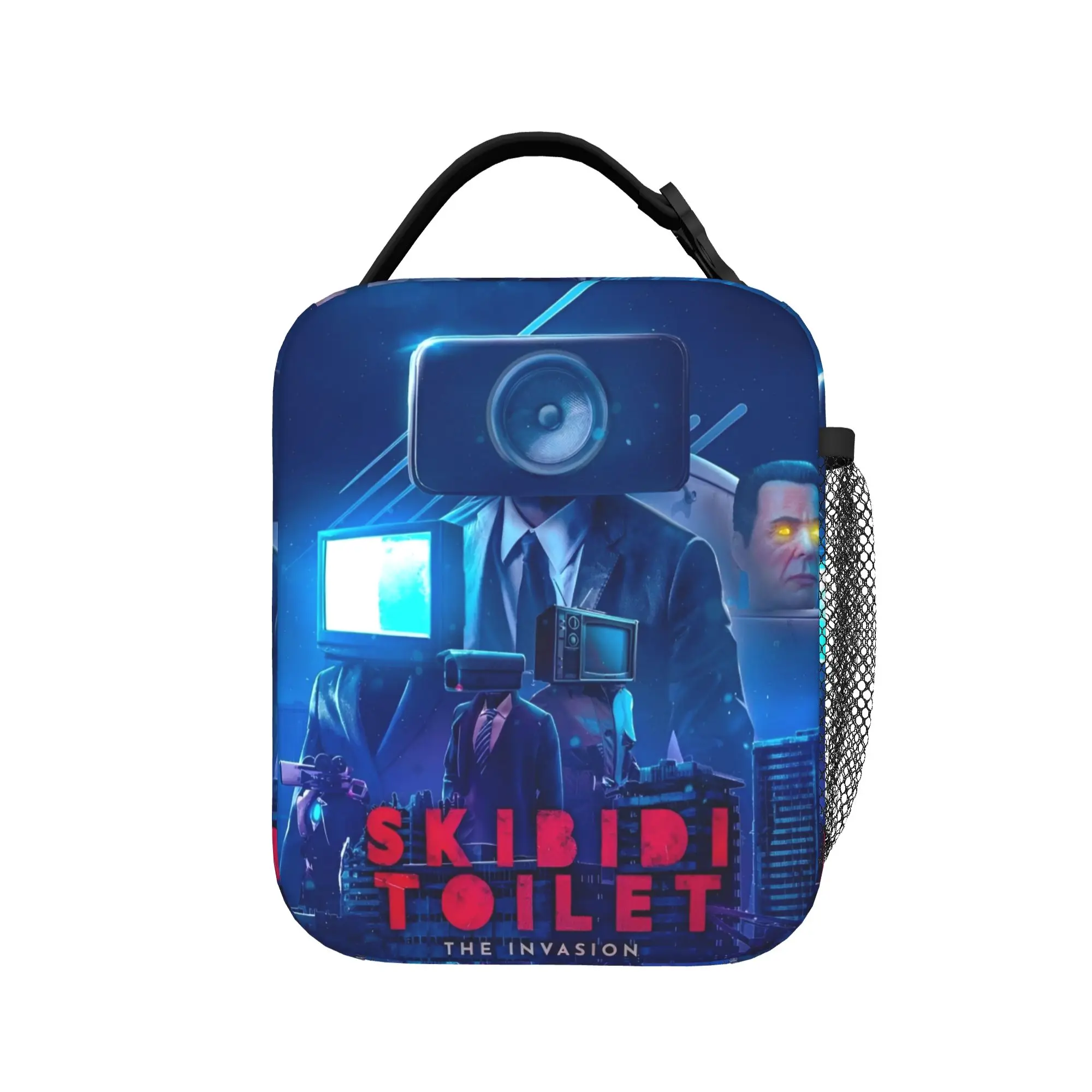 Skibidi Toilet  Insulated Lunch Bags Large Anime Cartoon Cameraman Titan Reusable Cooler Bag Tote Lunch Box School  Travel