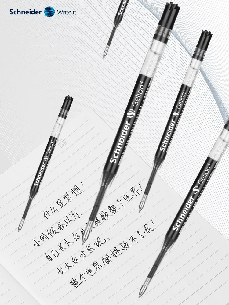 10pcs Schneider G-2 Gelion+ Gel Ink Cartridges Gel Pen Refill 0.5mm ISO Format G2 European Standard Office Supplies