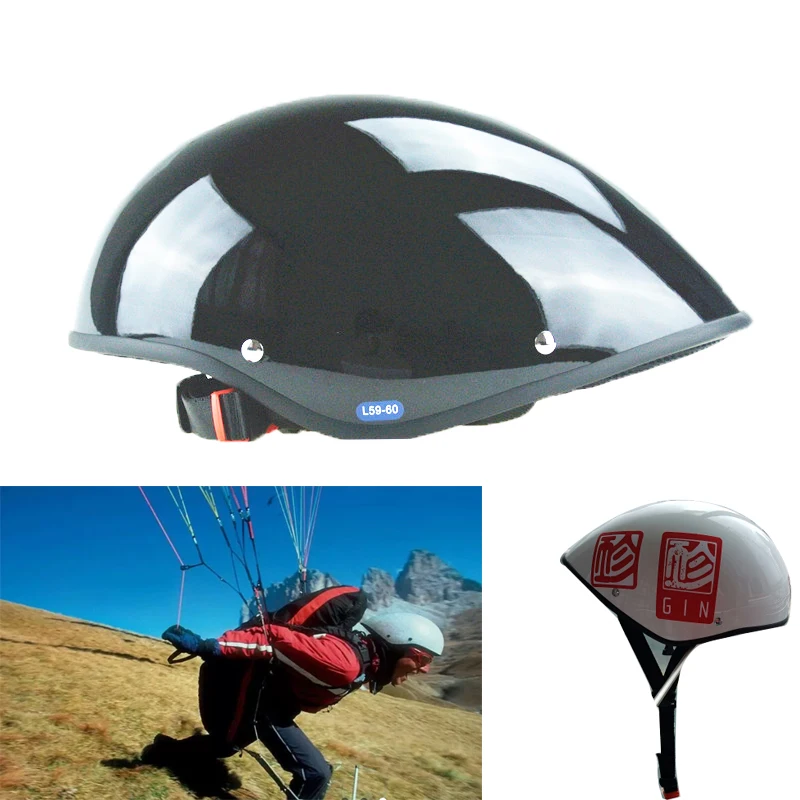 EN966 Standard Paragliding Helmets, Super Light Weight, Half Face, Blue White Black Paraglidier Helmet, Wholesale, 540G +/-50g