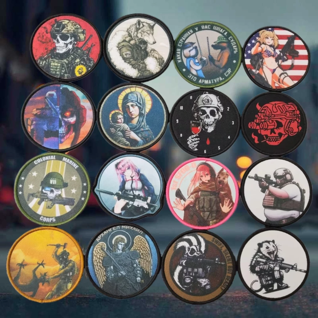 Tankman Reaper Skeleton Morale Badge Patch TSB Skull Tactical Armband Military Hook and Loop Backpack Hat Accessories Stickers