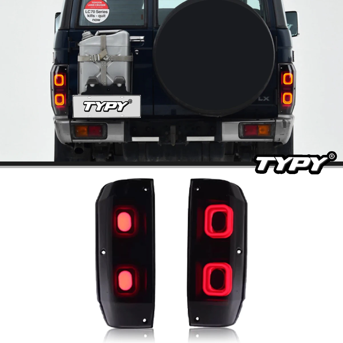 

TYPY Car Tail Lights For LandCruiser LC76 LC78 LC79 1984-2024 LED Car Tail Lamps Daytime Running Lights Dynamic Turn Signals