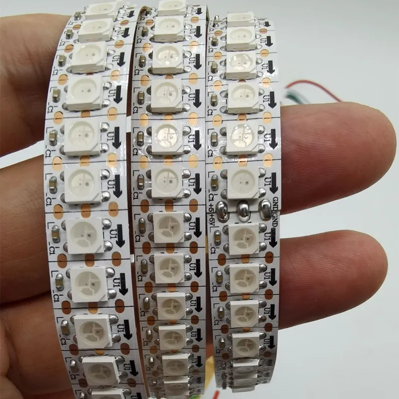 

Светодиодная Rgb лента WS2812B с индивидуальной адресацией, неоновая умная Светодиодная лампа с пикселями, Рождественская лампа, IP30 65 67 5v, 1 м, 5 м