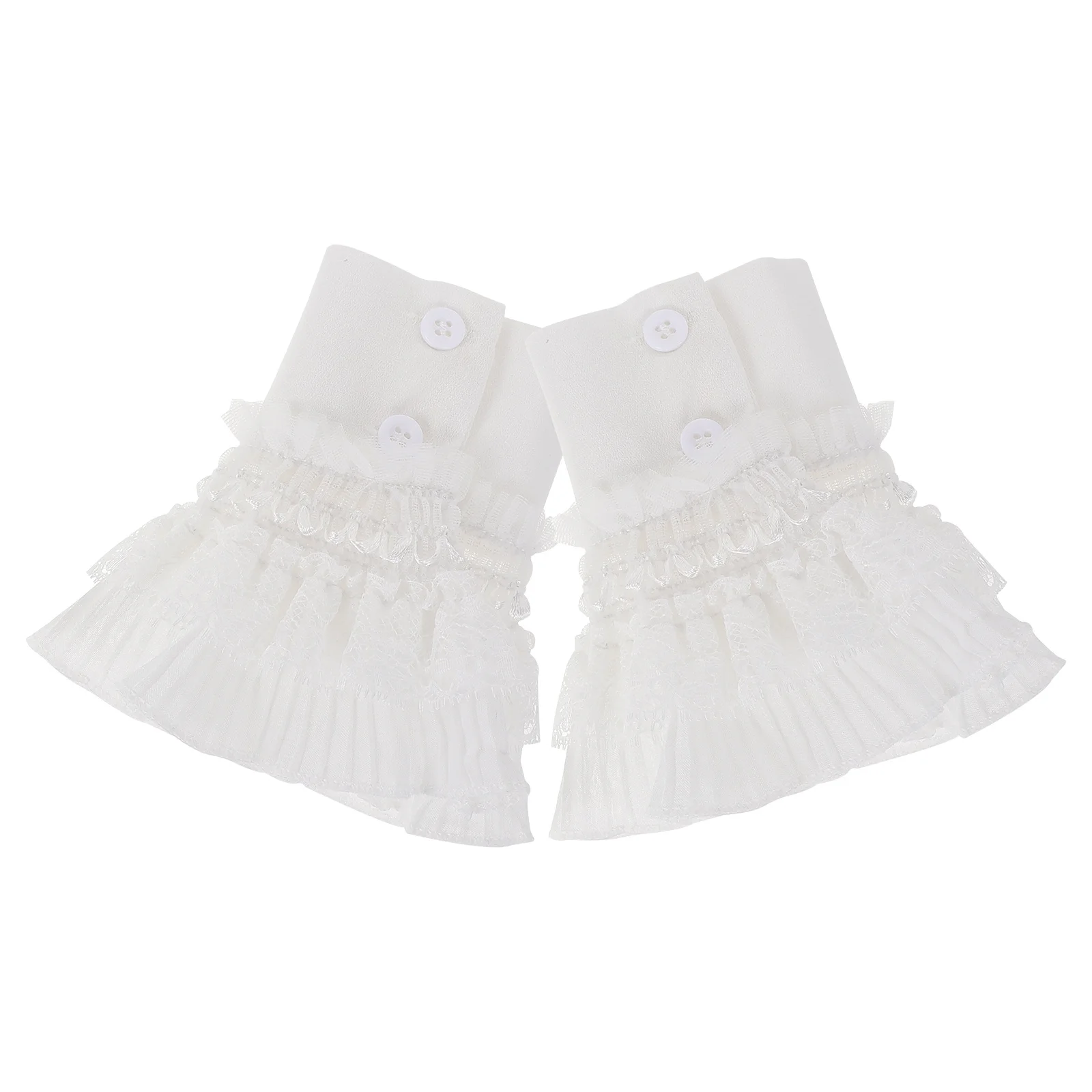 

1Pair Lace Decorative Wrist Cuffs Fake Sleeves Fashion Accessories for Women Lady Stylish Clothing DIY Garment Cuffs