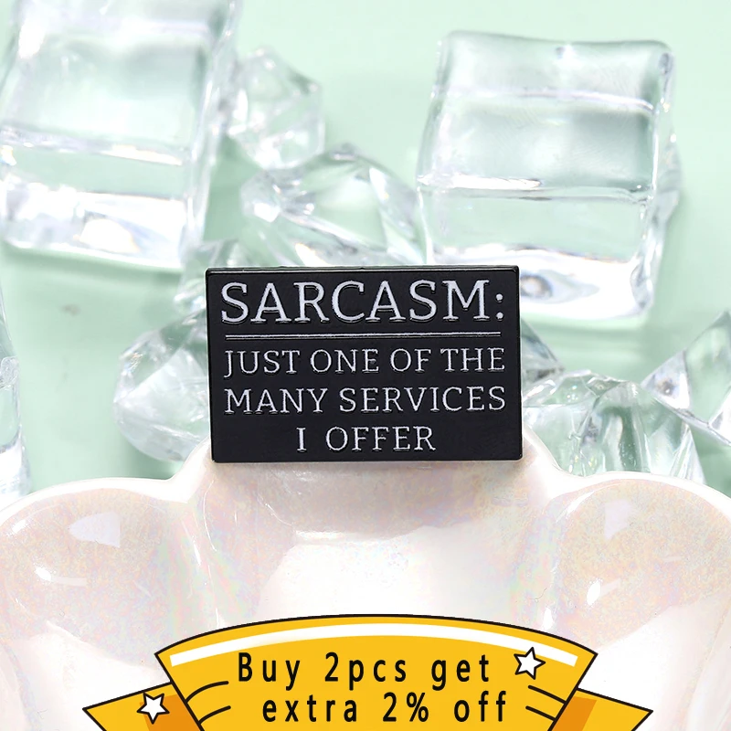 Fueled By Sarcasm Humorous Cold Jokes Enamel Pins Like Stupidity Falls Out Of Yours Brooch Lapel Badge Wholesale Jewelry Gift ﻿