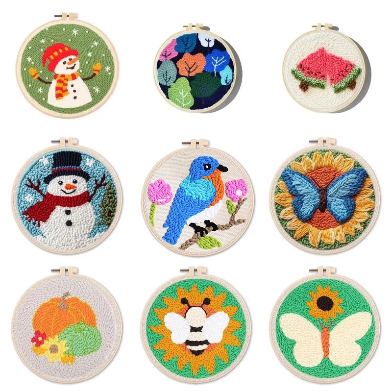 

CHENISTORY Embroidery kit for Beginners,Punch Needle Kits Adults Includes All Tools and Materials,Easy to Follow Instructions