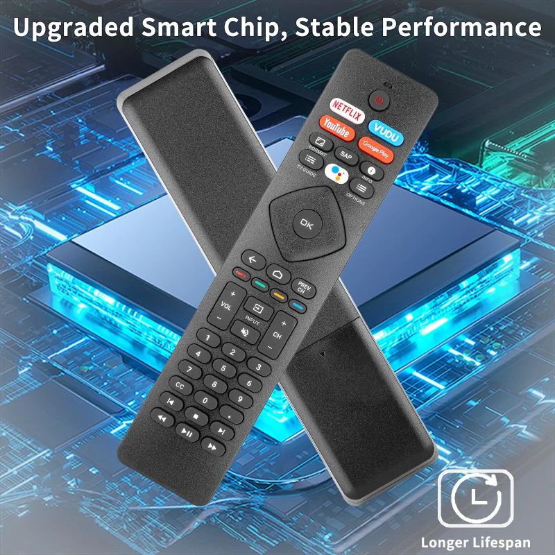 NH800UP RF402A-V14 para control remoto por voz Philips compatible con Philips Android TV 32PFL5505 43PFL5604 43PFL5704 43PFL5766