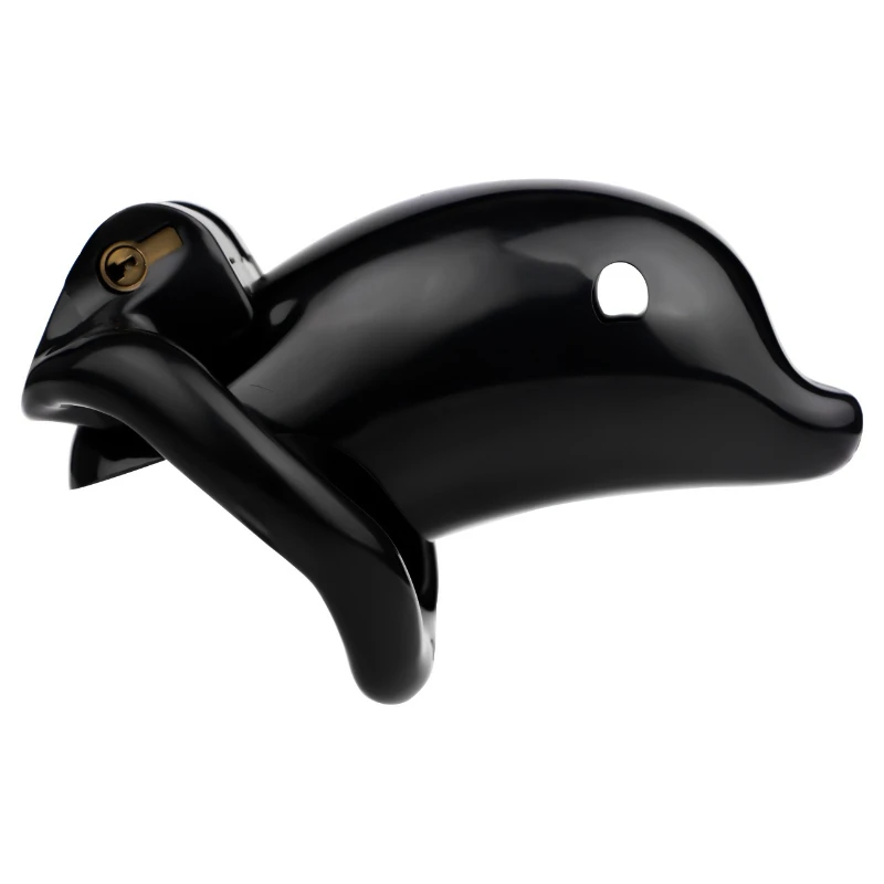 Jaula de castidad masculina Dolphin ABS bloqueo de pene Sissy 5 colores/2 tamaños jaula de gallo Dispositivo de Castidad uretral juguete sexual de entrenamiento BDSM