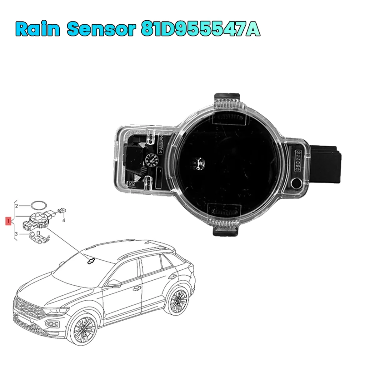 Car Rain Sensor 81D955547A for Tiguan Audi A1 A3 A5 A6 A8 Q3 Q5 Q7 RS3 RS5 Headlight Light Detection Sensor 8U0955559B