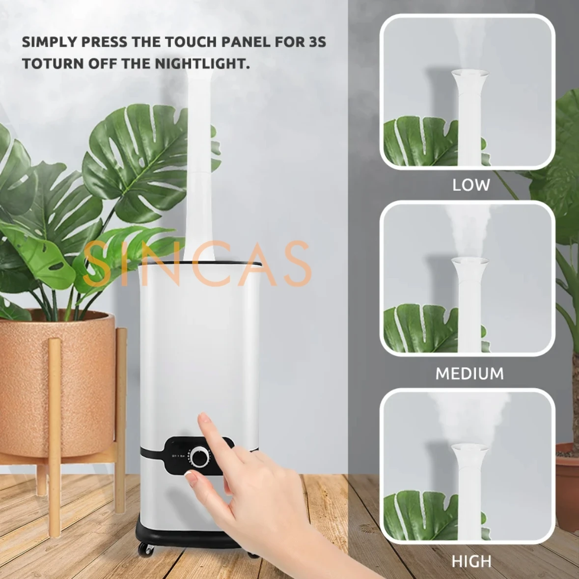 16L Large Capacity Humidifier Industrial Ultrasonic Mist Maker Commercial Supermarket Fruit Fresh-Keep Air Mute Humidifier