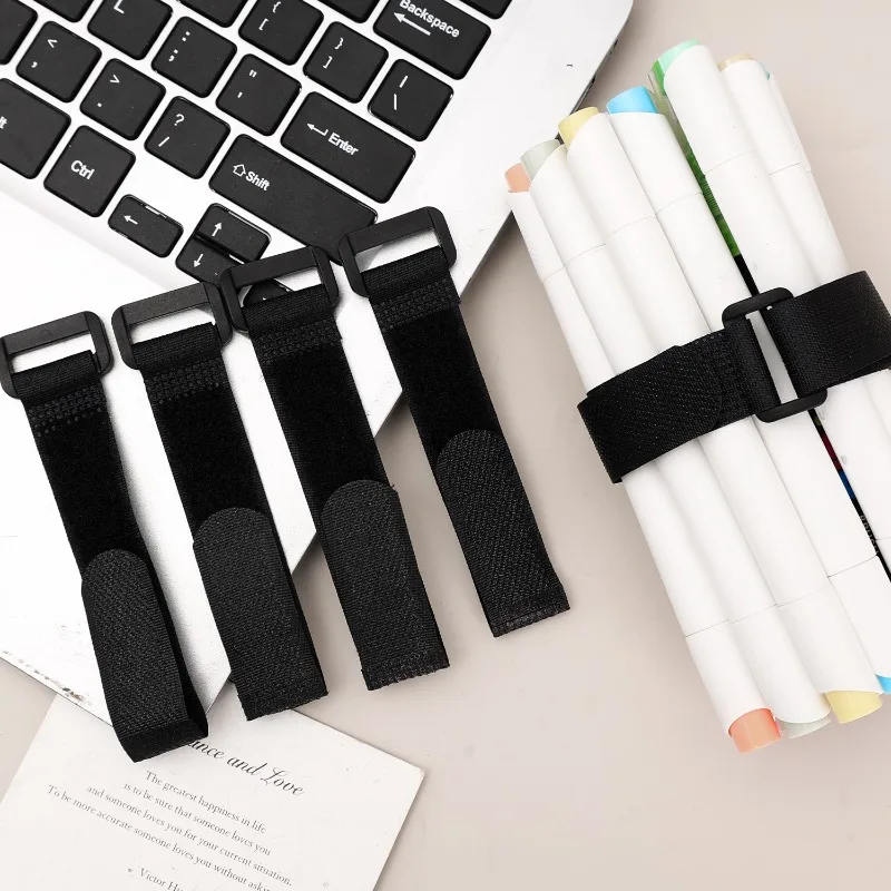 10/100pcs Reusable Hook Loop Nylon Cable Ties Adjustable Cinch Straps Wire Fastener Wrapping Strap Securing Cable Cord Organizer