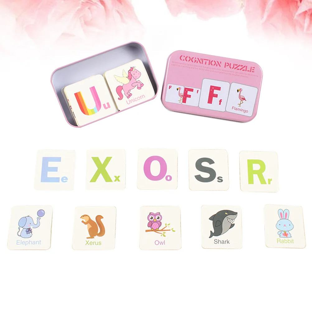 1세트 동물 인지 퍼즐 교육용 창의적 보드 어린이 조기 학습 인지 게임 만화 동물 선물