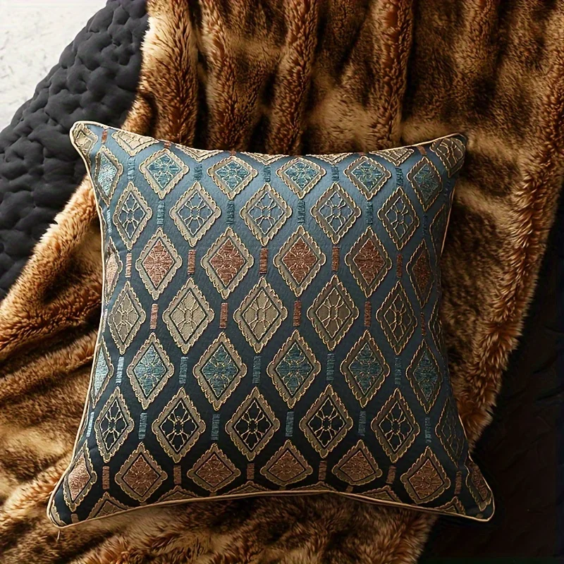High-Precision Jacquard Pillowcase Sofa Cushion -- Aegean Sea - 01