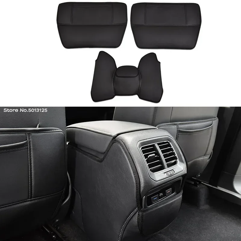 

Car Rear Seat Anti-Kick Pad Rear Seats Cover Back Armrest Protection Mat For VW Tiguan MK2 2021 2020 2019 2018 2017