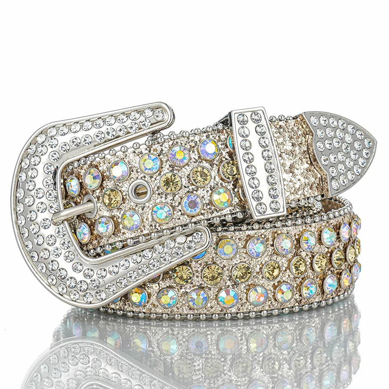 

italian brand designer rhinestone belts for men pin buckle diamond studded belt punk goth womens soft leather waistband strapon