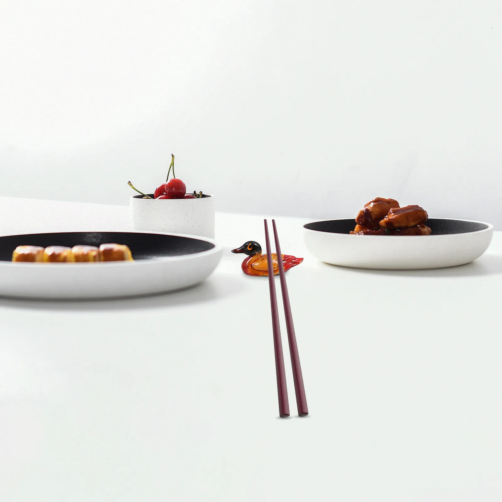 24Pcs Resin Chopstick Support Holder Mandarin Duck Style Cute Chopstick Rest Decorative Spoon Holder Kitchen Dining Table