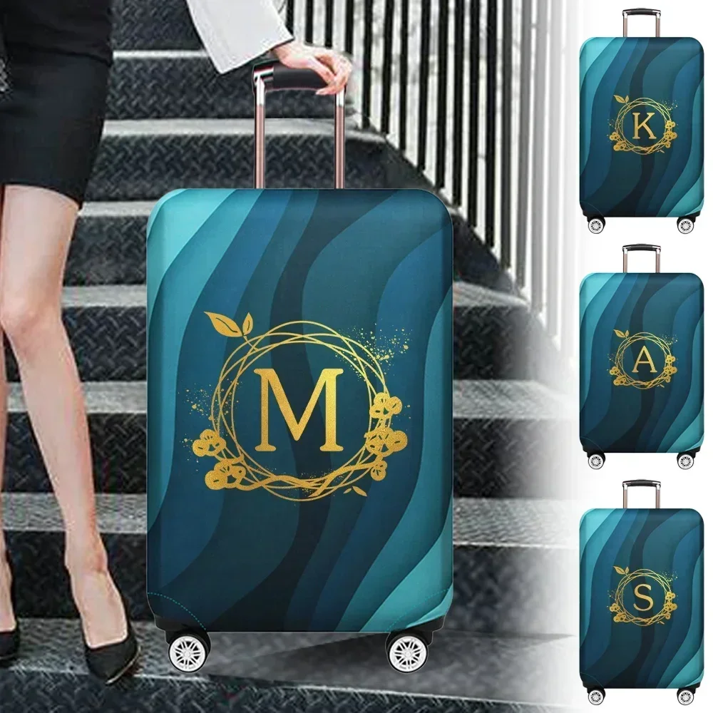 

Luggage Cover Stretch Fabric Suitcase Protector Baggage Wreath Series Dust Case Cover Suitable18-32 Inch Travel Organizer