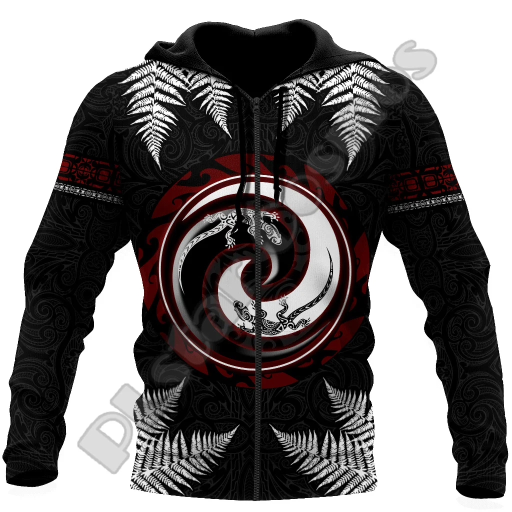 Custom Name Country Flag New Zealand Aotearoa Maori Tattoo Retro Tracksuit 3DPrint Pullover Streetwear Casual Jacket Hoodies X23