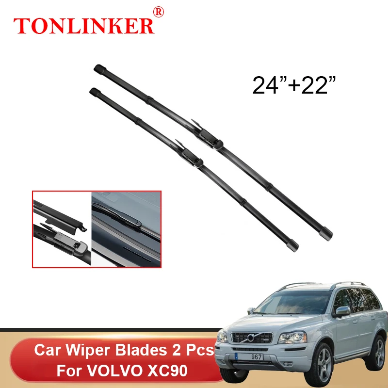 

TONLINKER Car Wiper Blades For VOLVO XC90 I 2006-2011 2012 2013 2014 Car Accessories Front Windscreen Wiper Blade Brushes Cutter