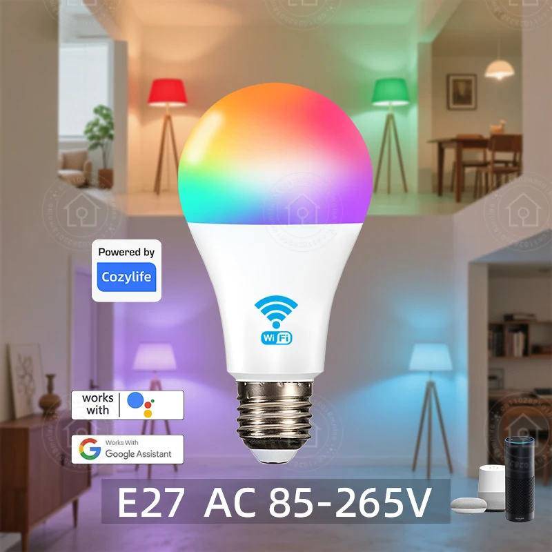 

Cozylife WiFi E27 9 Вт Пузырьковая светодиодная лампа с регулируемой яркостью и голосовым управлением RGBCW 85-265 В Smart Life Лампа Поддержка Alexa Google Home