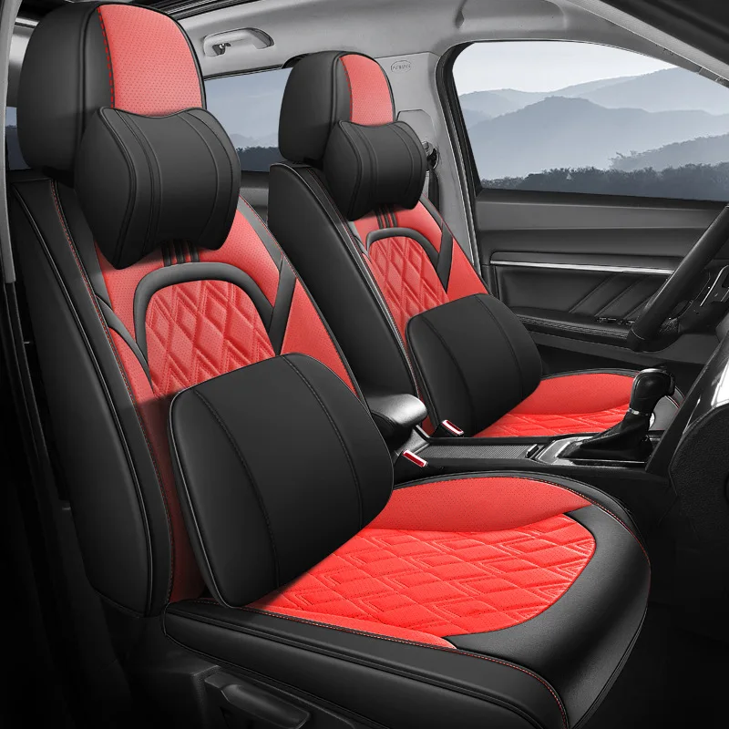 Leather Car Seat Cover For JAGUAR E-PACE F-PACE F-Type XE XF XFR I-PACE S-Type XJ6 XJ8 XJL Accessories