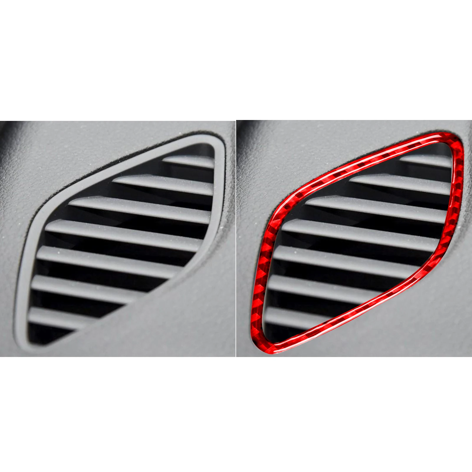 For Audi A3 S3 RS3 8V 2013-19 Carbon Fiber Dashboard Defogger Air Vent Outlet Pnael Trim Cover Car Interior Accessories Sticker