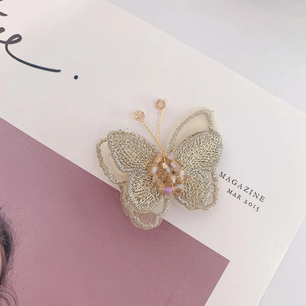 

6Pcs Embroidered Hair Clip Bowknot Hairpins Assorted Color Elegant Hair Accessories for Women Girls Party Fashion